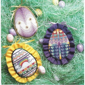 Cross Stitch Easter Eggs Instant Downloadable Book, PDF, Instant Download Vintage Design