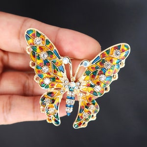 Schmetterling Brosche, Art Deco Brosche, Brosche Gold, Brosche Vintage, Vintage Schmuck, Geschenke für sie, Mama Geschenk