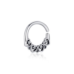 Anello elicoidale cuore 16G, piercing alla cartilagine, trago in argento sterling, piercing elicoidale, Boho Daith, anello trago, anello piercing all'orecchio 8 mm