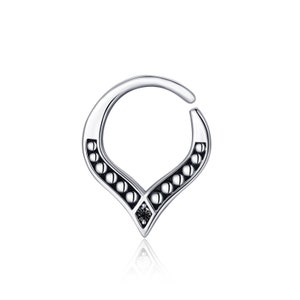 V Form Helix Ring 16G, Knorpel Piercing, Sterling Silber Tragus, Helix Piercing, Boho Daith, Tragus Ring, Ohrpiercing Ring 8 mm