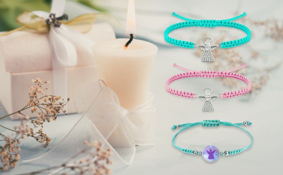 HOWAF Bracciale Per Scolari - Gioiello Angelo Custode - Regalo Per Il Primo Giorno Di Scuola Per Ragazze