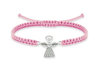 Schutzengel Armband Rosegold, Armband Engel Silber, Geschenk Mädchen, Schutzengel Glücksbringer, Geschenk Freundin, Erstkommunion Geschenk