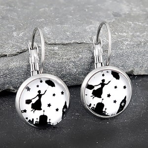 mary Poppins earrings, Matches Mary Poppins Accessories mary poppins bag und shirt mary poppins, mary poppins gifts, disney gift