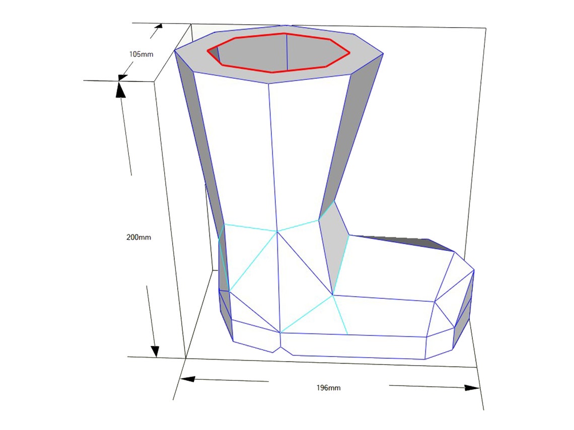 Papercraft Rainboot Vase Unique Dry and Artificial Flower Vase Papercraft Rainboot Vase Unique Dry and Artificial Flower Vase