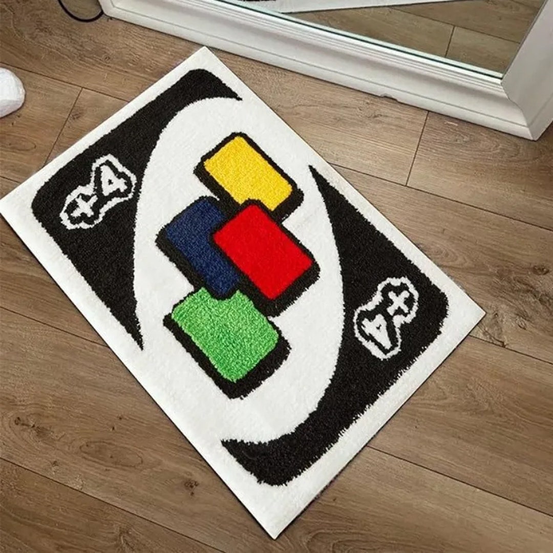 UNO 4 Card Doormat Rug Tufting Fluffy Carpets Living Room Bedside Floor