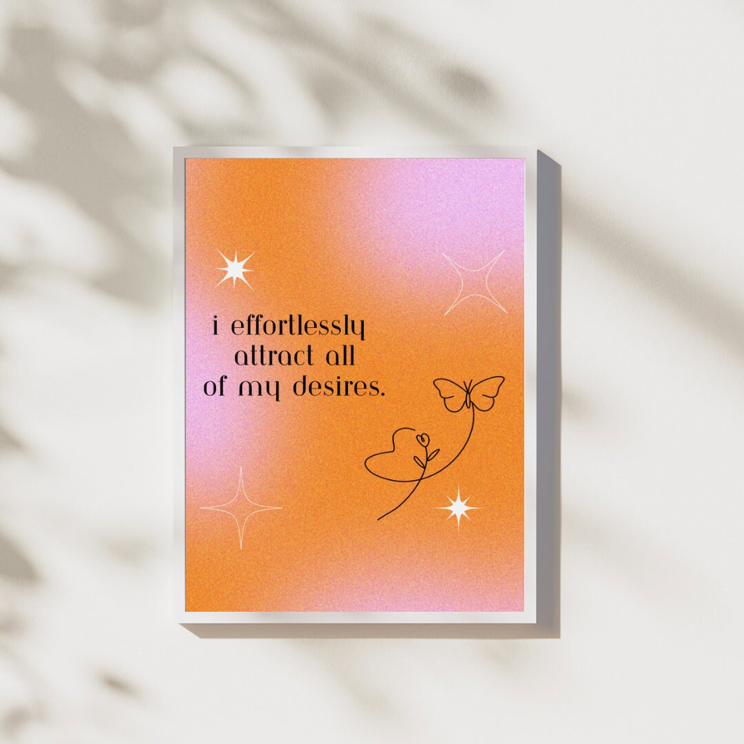 Affirmations Wall Art Digital Affirmations Art I Etsy