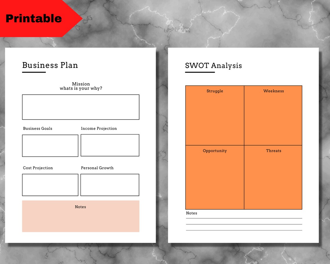 All in One Business Plan for a Successful Start! - Etsy