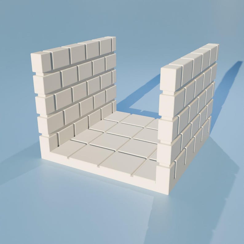 Puede incluir: Una estructura de pared de ladrillo blanco con una abertura cuadrada en el centro. La estructura est&aacute; hecha de peque&ntilde;os ladrillos rectangulares y tiene un piso plano y blanco.