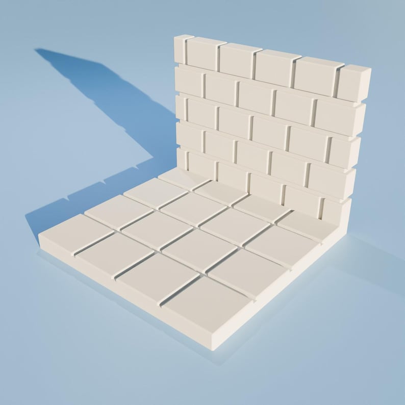 Puede incluir: Una pared de ladrillo blanco con un suelo de baldosas blancas. La pared est&aacute; hecha de ladrillos rectangulares y el suelo est&aacute; hecho de baldosas cuadradas.