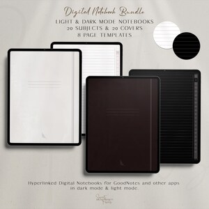Dark & Light Mode Digital Notebook Bundle: GoodNotes Compatible (Digital Download)