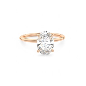 1.50CT Oval Cut Moissanite Engagement Ring Oval Solitaire Moissanite Ring 14k Solid Gold Ring Anniversary Gift Ring Bridal Ring Daily Ring
