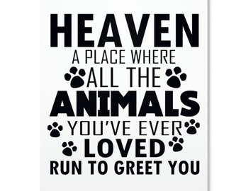 Premium Matte Vertical Poster: In Loving Memory Tribute To Passed Beloved Pets - Black Letters
