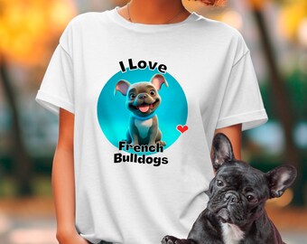 French Bulldog T-Shirt - Unisex Tee in Ultra Cotton | Short Sleeve Shirt for French Bulldog Lovers