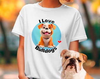 Bulldog T-Shirt - Unisex Tee in Ultra Cotton | Short Sleeve Shirt for English Bulldog Lovers