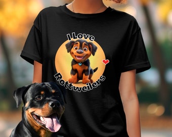 Rottweiler T-Shirt - Unisex Tee in Ultra Cotton | Short Sleeve Shirt for American Rottweiler Lovers