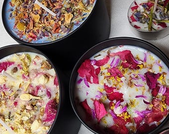 Intention Candle: Soy Wax, Essential Oils & Herbs - Choose Your Intention