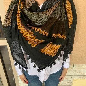 Shemagh Keffiyeh Arab Scarf Original Made In Palestine, Haifa Kufiya