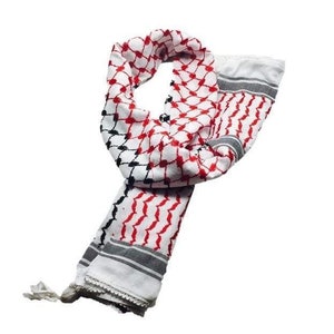 The Original Keffiyeh Palestinian Flag Hatta Original Brand 100% Cotton Unisex Scarves 47x47 Summer 2023, Hirbawi Keffiyeh image 2