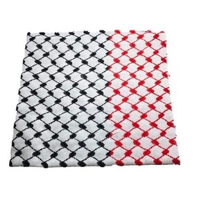 The Original Keffiyeh Palestinian Flag Hatta Original Brand 100% Cotton Unisex Scarves 47x47 Summer 2023, Hirbawi Keffiyeh image 5