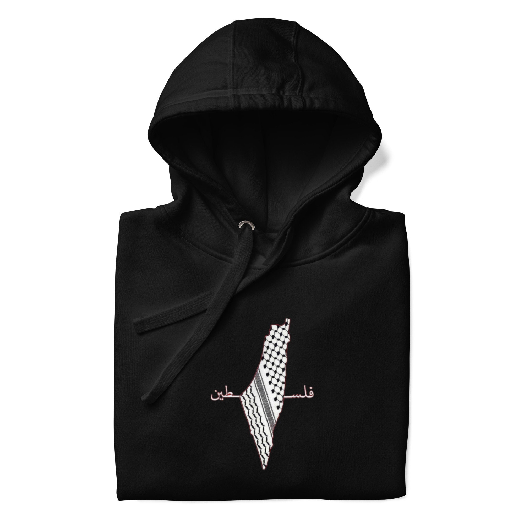 Keffiyeh Palestine Map Unisex Hoodie Etsy
