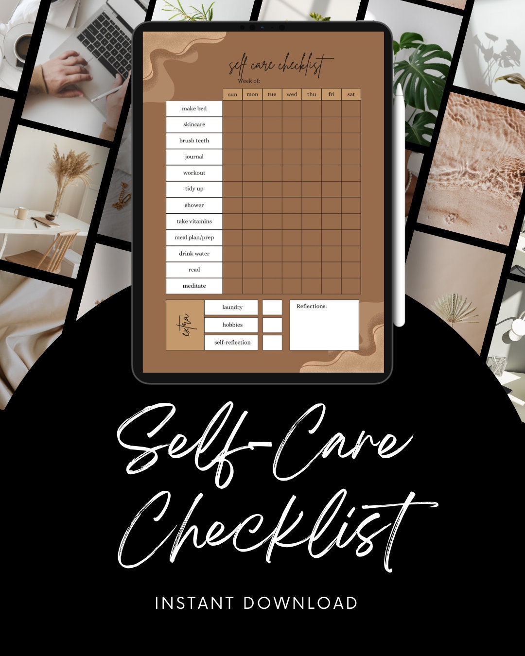 Self Care Checklist: Nude Collection - Etsy
