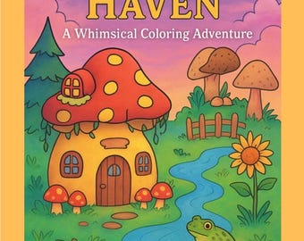 Mushroom Haven Coloring Book: 16 Whimsical Forest Pages (PDF Pattern)