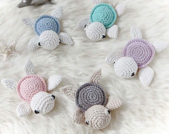 Tortue au Crochet, Tortue au Crochet Coloré, Cadeaux de Tortue 115mmX100mm, Poupée Tortue, Crochet Amigurumi