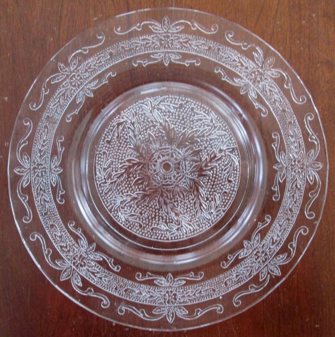 Macbeth Evans Stippled Rose depression Glass 19301933 2 Small