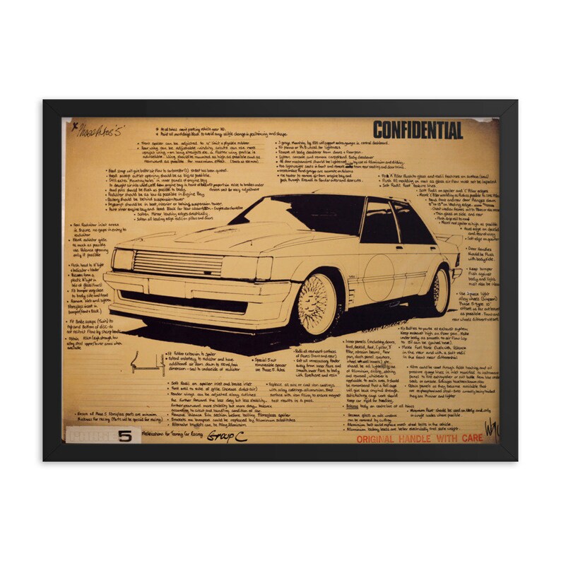 Group C XD Falcon blueprint for CAMS (A2 Print)