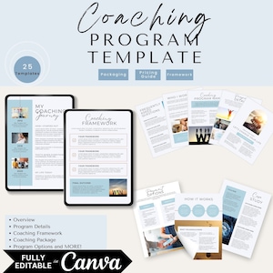 Coaching Canva Templates | Life Coach Templates | Coaching Program | Programming Templates | Coaching Client Template | Coaching Price