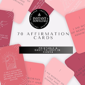 Positive Cards | Self Care | Mindfulness Gift | Printable Cards | Teacher Appreciation Gifts | Affirmation Deck | Self Love Flash Cards