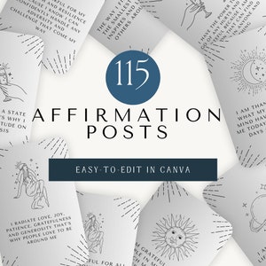 115 cartes de motivation | Cadeau pour les entrepreneurs | Affirmations positives | Soins personnels | Cartes de pleine conscience | Cartes d'affirmation quotidiennes
