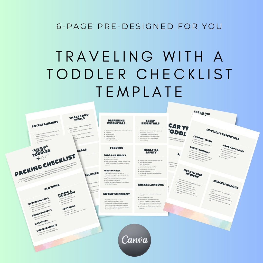 Vacation Travel Packing List | Printable Toddler and Kids Packing List ...