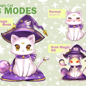 Magic Cat Vtuber Avatar-Fully Rigged!