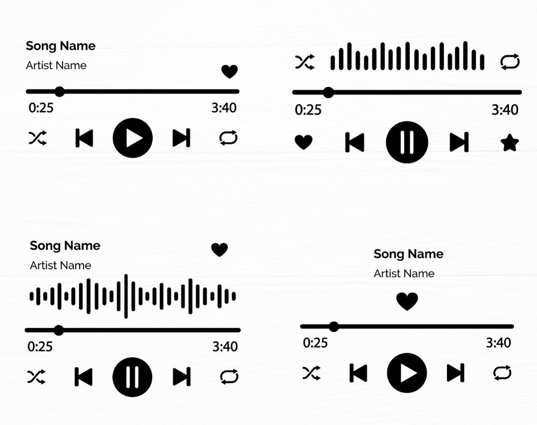 Spotify Music Player SVG PNG Cricut Files Digital Download - Etsy UK