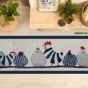 Tapis de cuisine, cadeau, tapis de passage à motif poulet pour la cuisine, tapis de cuisine décoratif couloir couloir, décoration d&#39;intérieur, cadeau de pendaison de crémaillère
