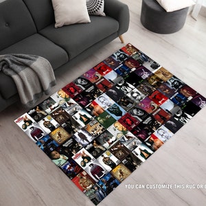 Hiphop Rug, Legends Rug, Rappers Rug, Music Decor, Music Room Rug, Rap Stars Collage Rug, Personalized Rug, Hip Hop Old School Rug