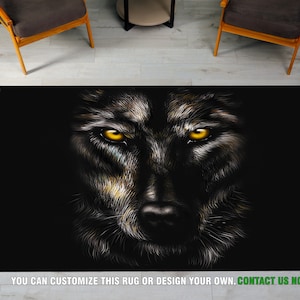 Wolf Rug, Wolf Area Rug, Wolf Animal Nature Design Carpet, Wolf Design Rug, Best Friend Gifts, Area Rug, Home Decor Rug, Animal Rug