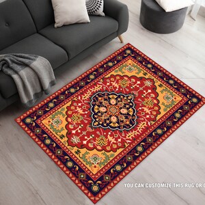 Persian Rug, Rug for Living Room, Traditional Rug, Vintage Rug, Area Rug, Vintage Style, Ethnic Rug, Living Room Rug, Traditional Carpet