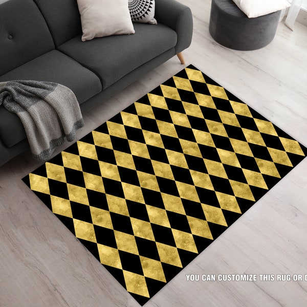 Harlequin Pattern Rug Etsy