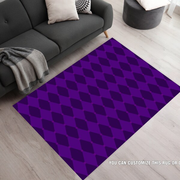 Harlequin Pattern Rug Etsy
