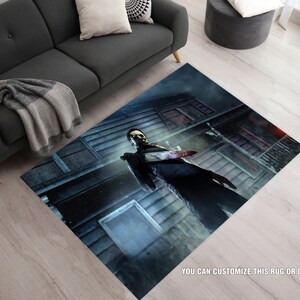 Halloween Rug, Michael Myers Rug, Halloween Gift, Horror Movie Rug, Gift for Halloween, Home Decor, Horror Characters, Halloween Decor Rug