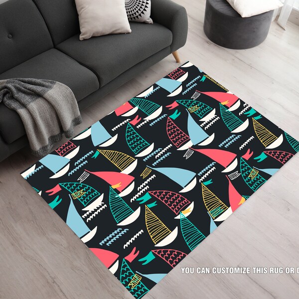 Sailboat Rug Etsy
