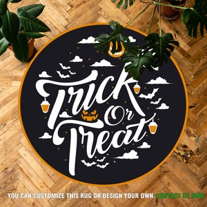 Halloween-Dekor, Halloween-Teppich, Süßes oder Saures-Muster, Halloween-Fußmatte, Fußmatte im Freien, Halloween-Geschenk, Türmatte, Süßes oder Saures