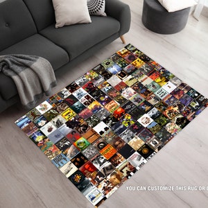 Hiphop Rug, Legends Rug, Rappers Rug, Music Decor, Music Room Rug, Personalized Rug, Rap Stars Collage Rug, Hip Hop Old School Rug