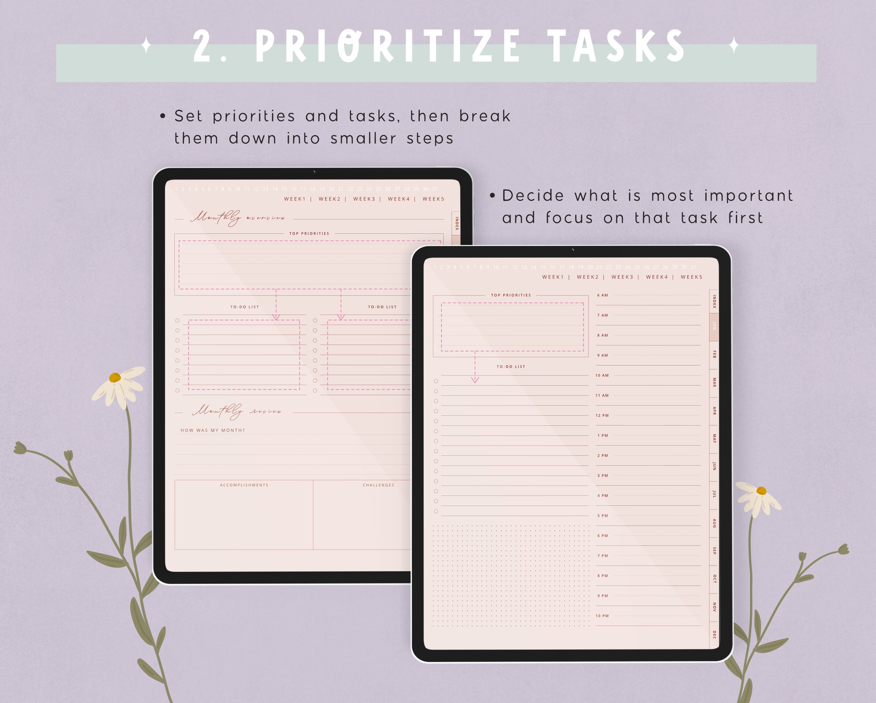 Adhd Digital Planner Goodnotes | Simple Undated Digital Planner | Adhd ...