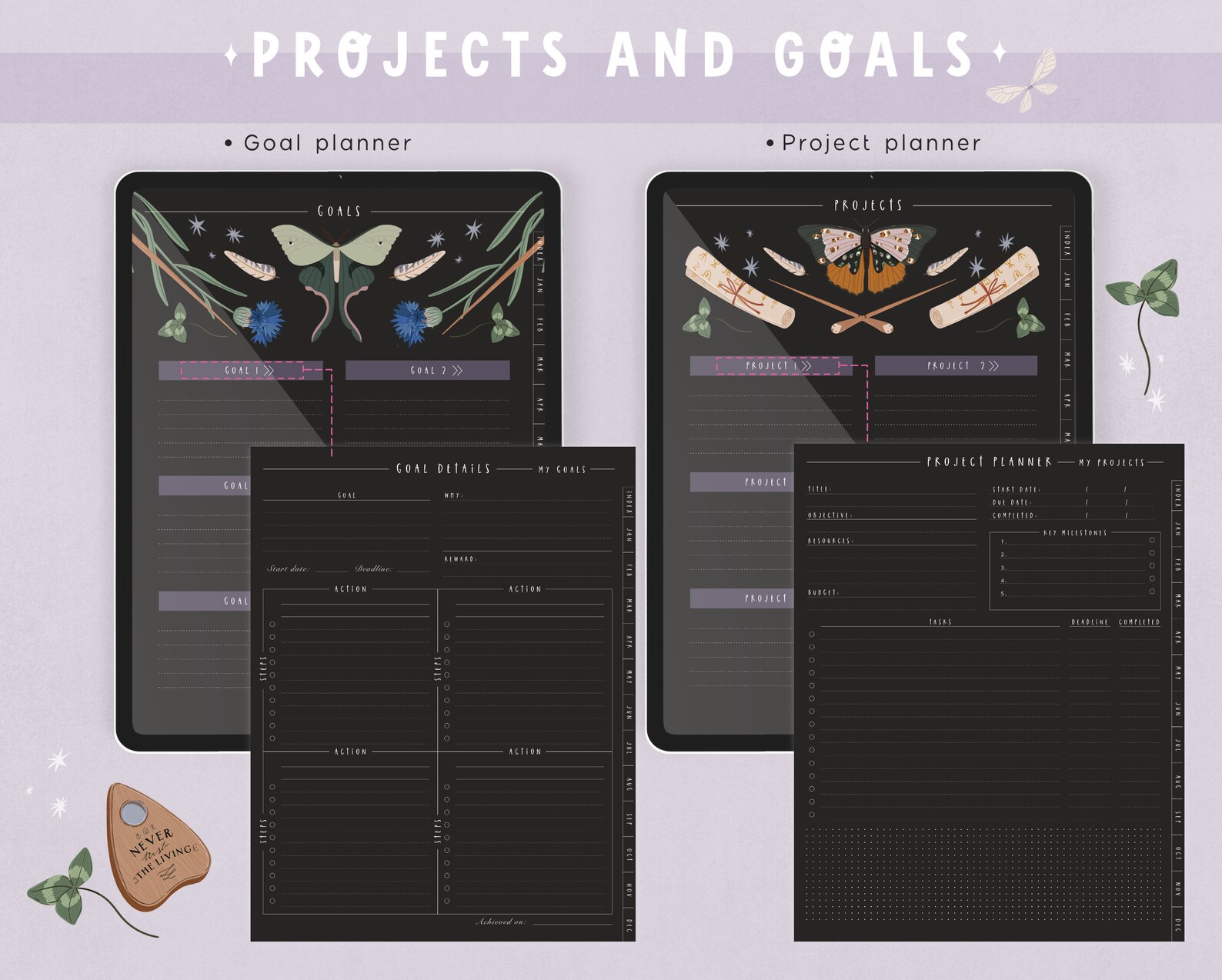 Witchy Digital Planner | Dark Mode Undated Digital Planner for ...