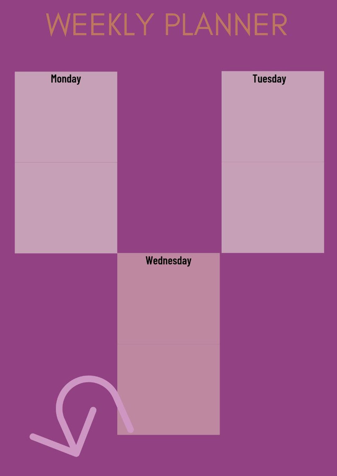 2023 weekly planner printable landscape minimalist weekly schedule