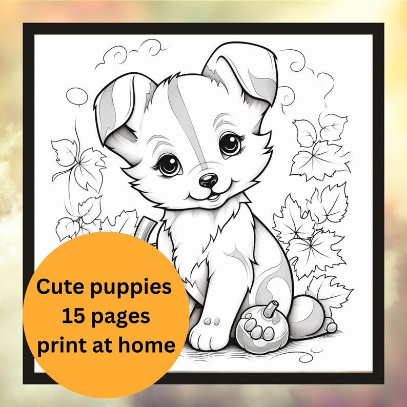 Adult and Kids Coloring Pages,cute Puppy in Pumpkin Coloring Pages ...