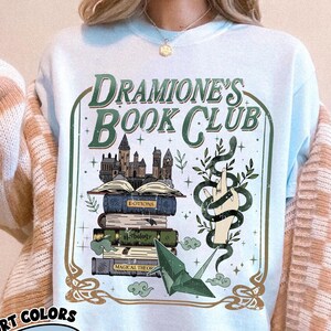 Dramione Book Club Comfort Color Shirt, Green House Shirt, Red House Shirt,, Manacled Fanfiction Wizard School Shirt, Malfoy Shirt Dark Art